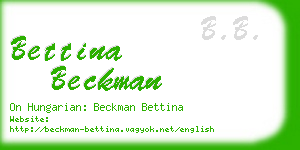 bettina beckman business card